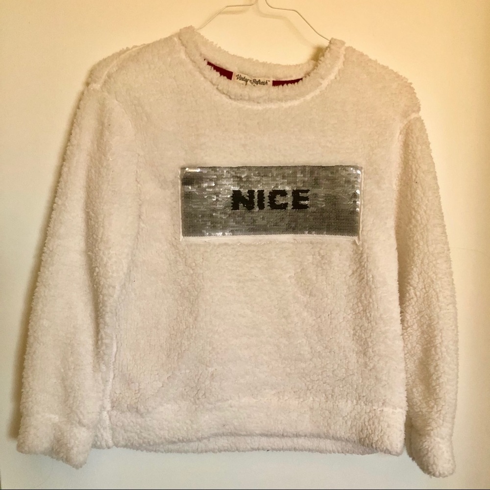 Naughty Nice Flip Sequin Christmas Sweater